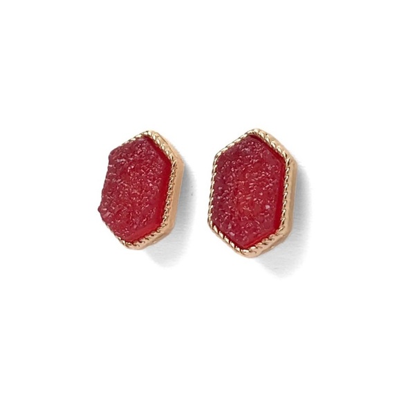 (53)New Womens Lab Created Faux Druzy Stud Elegant Simple Casual Earrings - Picture 4 of 5
